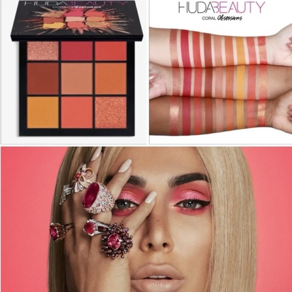 🌿 HUDA BEAUTY Coral Obsessions Palette